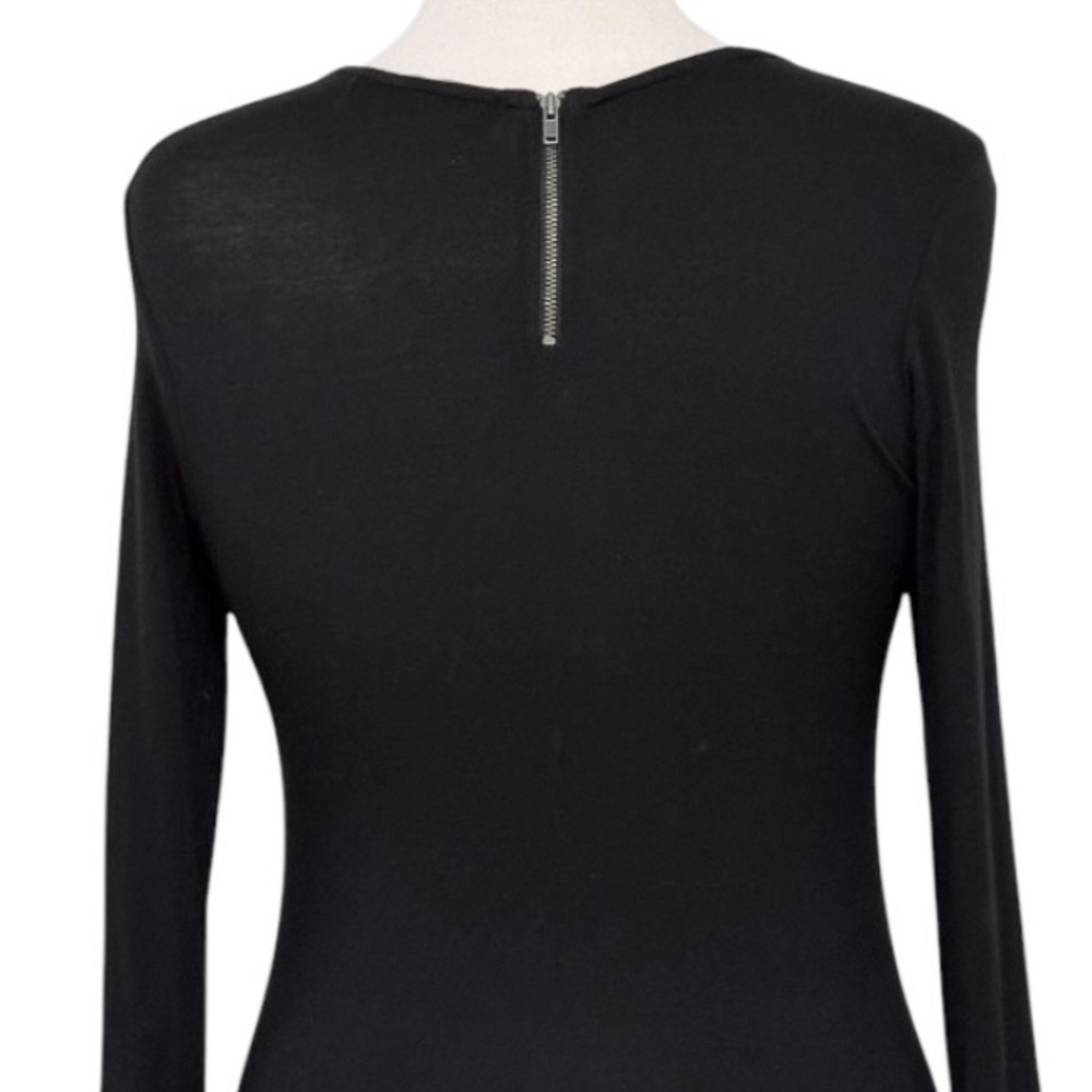 Benjamin Jay Long Sleeve Split Front Elegant Blac… - image 5